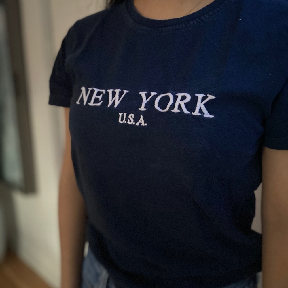 Brandy Melville, Navy Blue shirt, Short sleeve